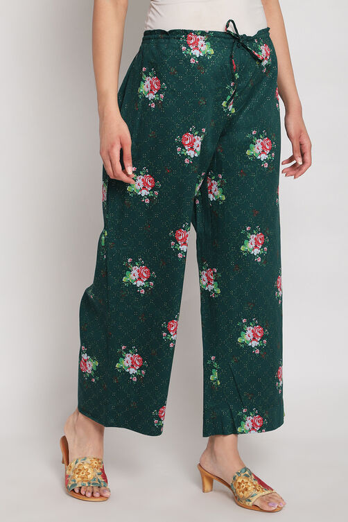 Mustard Cotton Palazzo Pants image number 3