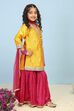 Yellow Polyester Straight Suit Set image number 5