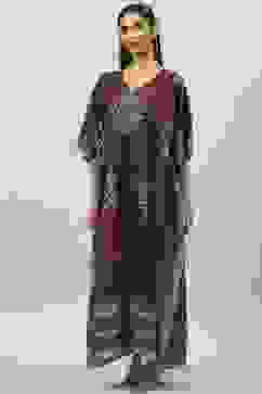 Maroon Cotton Printed Nightwear image number 2