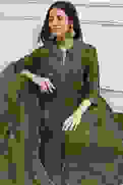 Green Printed Anarkali Suit Set image number 0