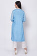 Peach Straight Kurta image number 4