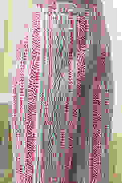 Pink Cotton Screen Print Unstitched Suit Set image number 3