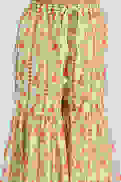 Lime Green Georgette Printed Peplum Suit Set image number 2