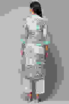 Mint Blue Viscose Straight Kurti image number 3