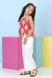Green Cotton Printed A-line Suit Set image number 3