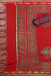Blue Viscose Muslin Screen Print Unstitched Suit Set image number 3
