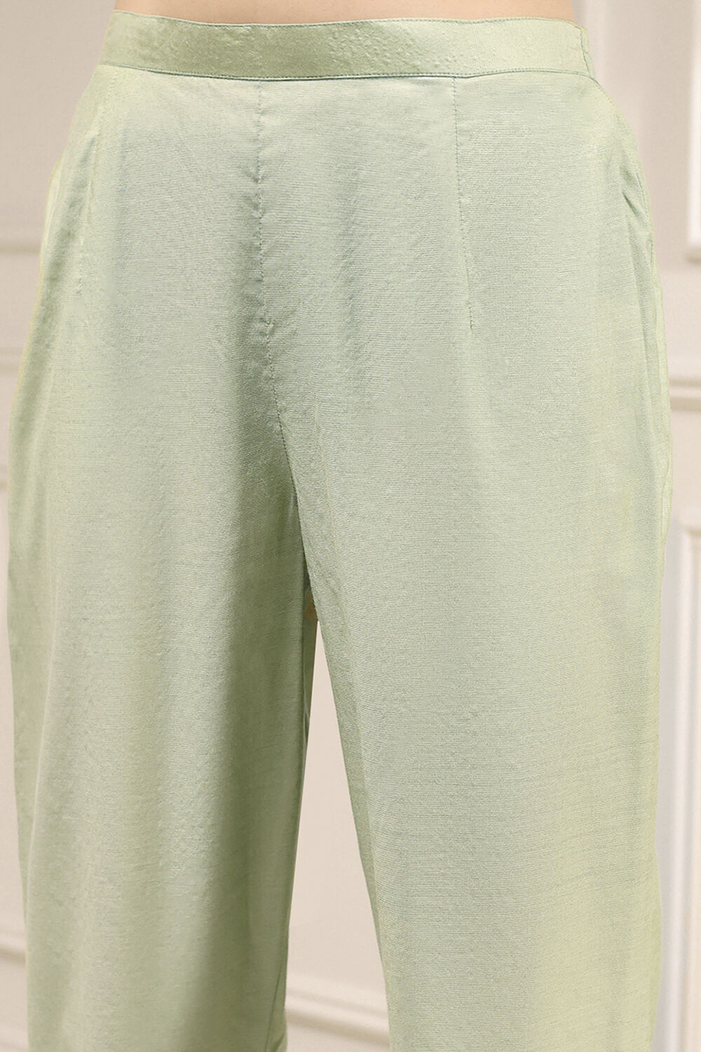 Teal Cotton Printed Unstitched Suit Set image number 3