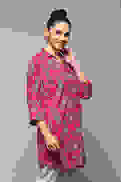 Pink LIVA Printed Top image number 3