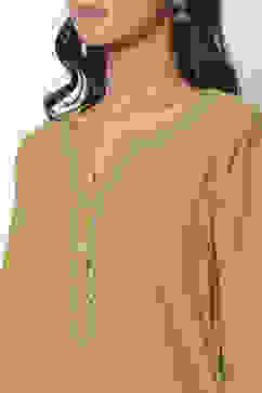 Olive Green Viscose Straight Kurta Palazzo Suit Set image number 1