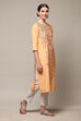Blue Cotton Straight Printed Kurta image number 3
