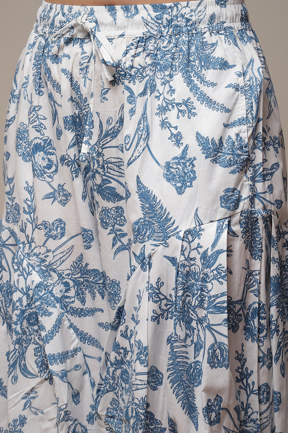 Indigo Cotton Straight Kurta Cross Yoke Salwar 2 Piece Set image number 6