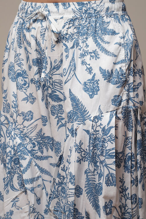 Indigo Cotton Straight Kurta Cross Yoke Salwar 2 Piece Set image number 6