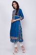 Red Cotton A-Line Printed Kurta image number 2