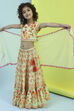 Lime Green Cotton Lehenga Set image number 7