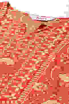 Orange LIVA Straight Printed Kurta image number 1