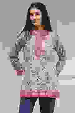 Beige Polyester Straight Printed Top image number 5