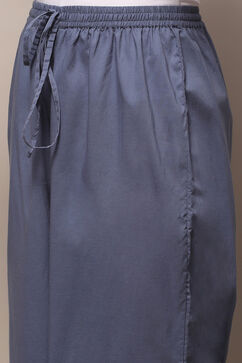 Blue Cotton A-Line Suit Set image number 2