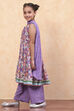 Coral Pure Cotton Floral Printed Tiered Suit Set image number 3