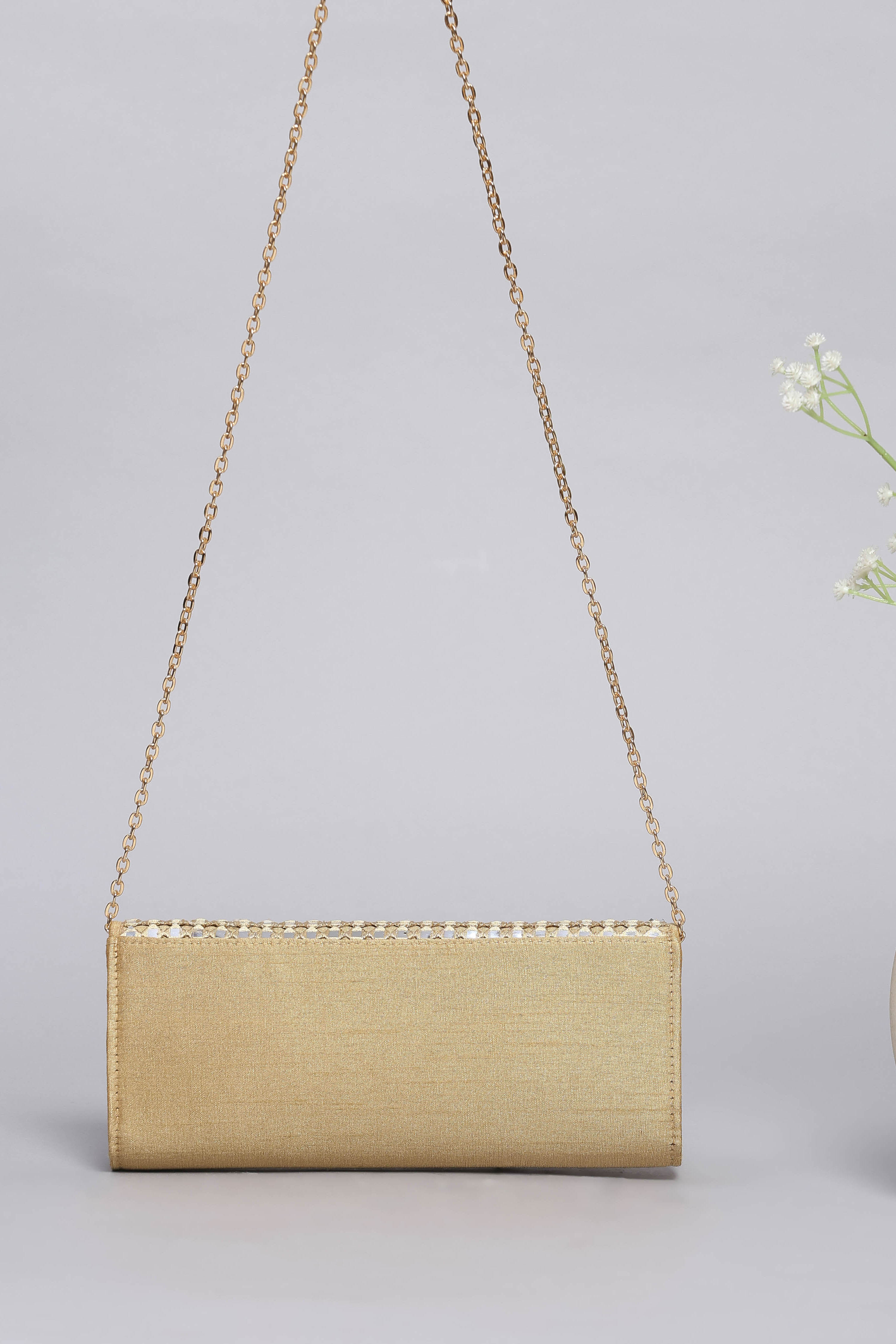 Gold Polycotton Clutch image number 5
