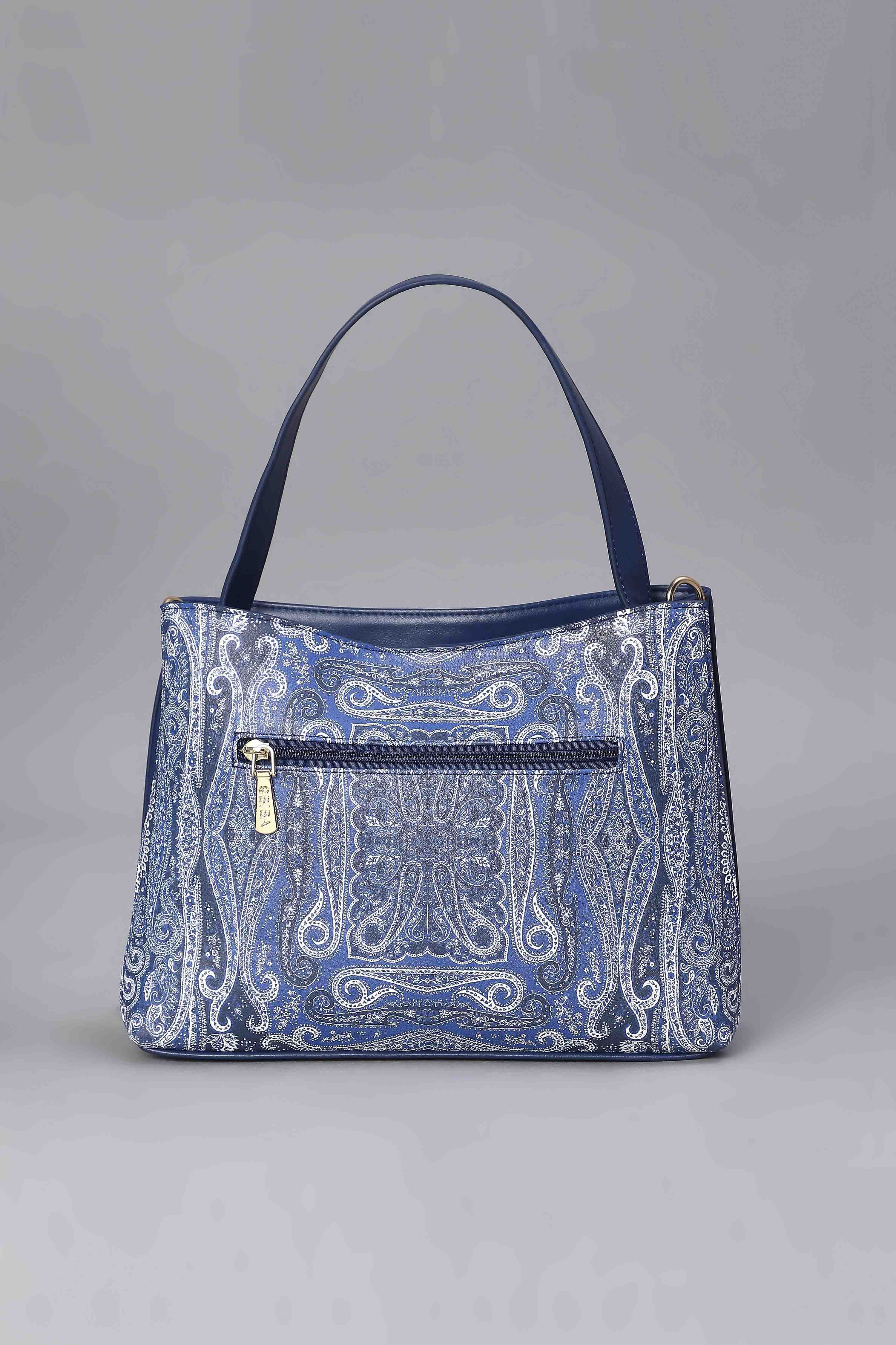 Blue PU Tote Bag image number 2
