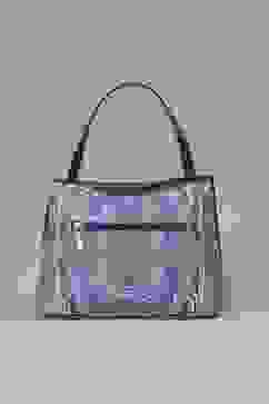 Blue PU Tote Bag image number 2