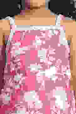 Coral Cotton Printed Straight Suit Set image number 1