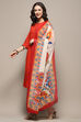 Charcoal Grey Cotton Pleated Kalidar Suit Set image number 5