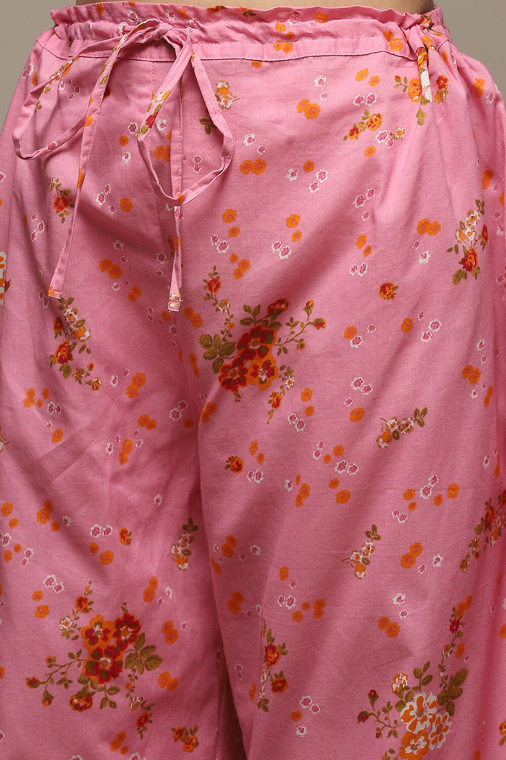 Yellow Cotton Straight Kurta Palazzo Suit Set image number 2