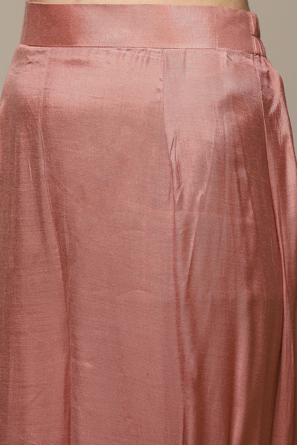 Pink Banarasi Silk Machine Embroidered Unstitched Suit Set image number 6