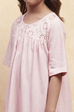 Pink Cotton Yarndyed Sleepwear image number 1