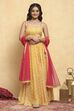 Yellow Polyester Lehenga Set image number 6