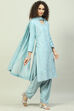 Berry Red Cotton Silk Straight Kurta Salwar Pant Suit Set image number 5