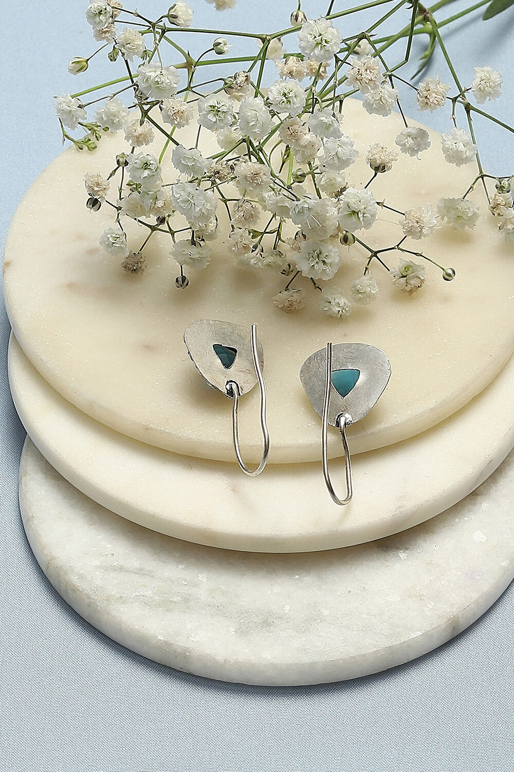 Blue Brass Earrings image number 2