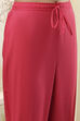 Coral-Red Silk Chanderi Gathered Suit Set image number 2
