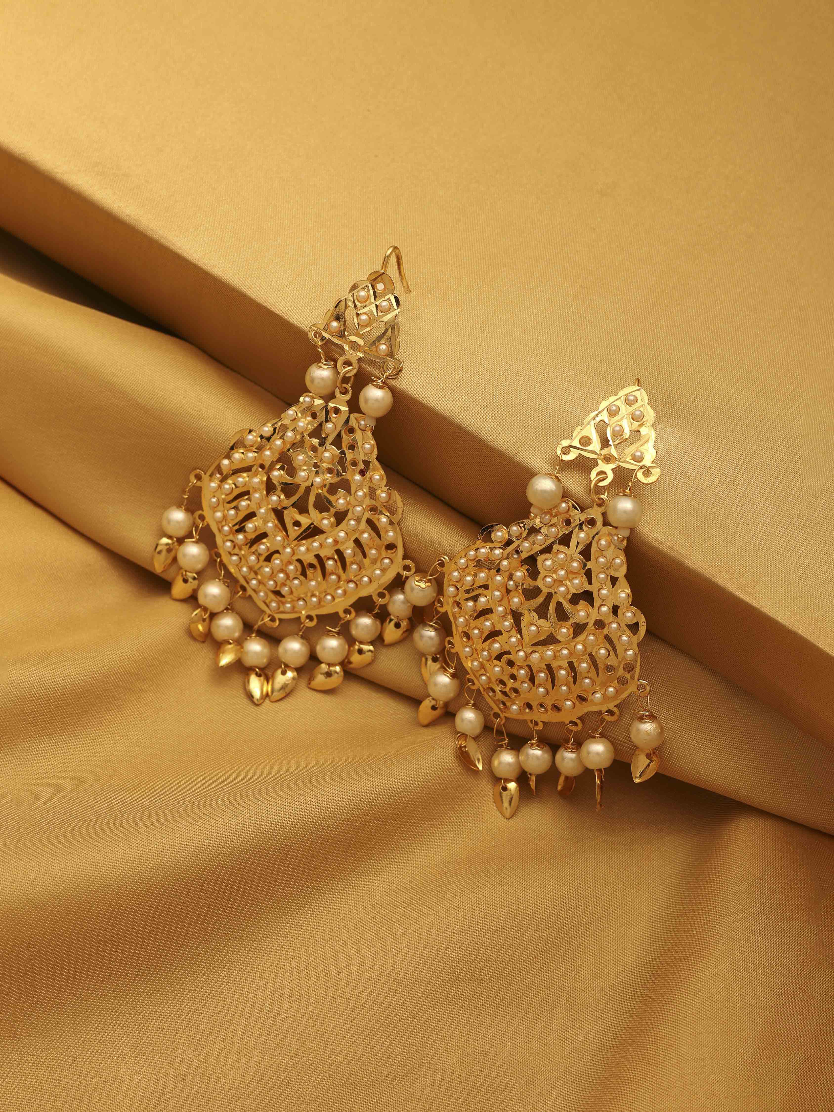 biba White Gold Plated Brass Drop & Dangler EarringsWhite Gold Plated Brass Drop & Dangler Earrings-picture-458