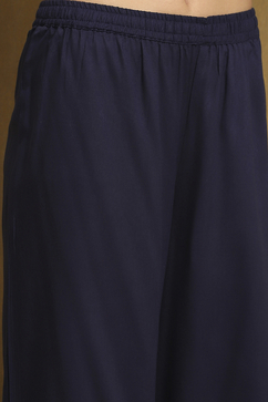 Indigo Modal Printed Angrakha Gathered Suit Set image number 2