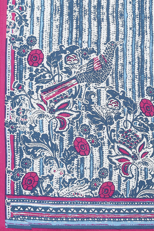 Blue Cotton A-Line Kurta Palazzo Suit Set image number 3