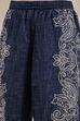 Blue Pure Cotton Printed Straight Suit Set image number 5