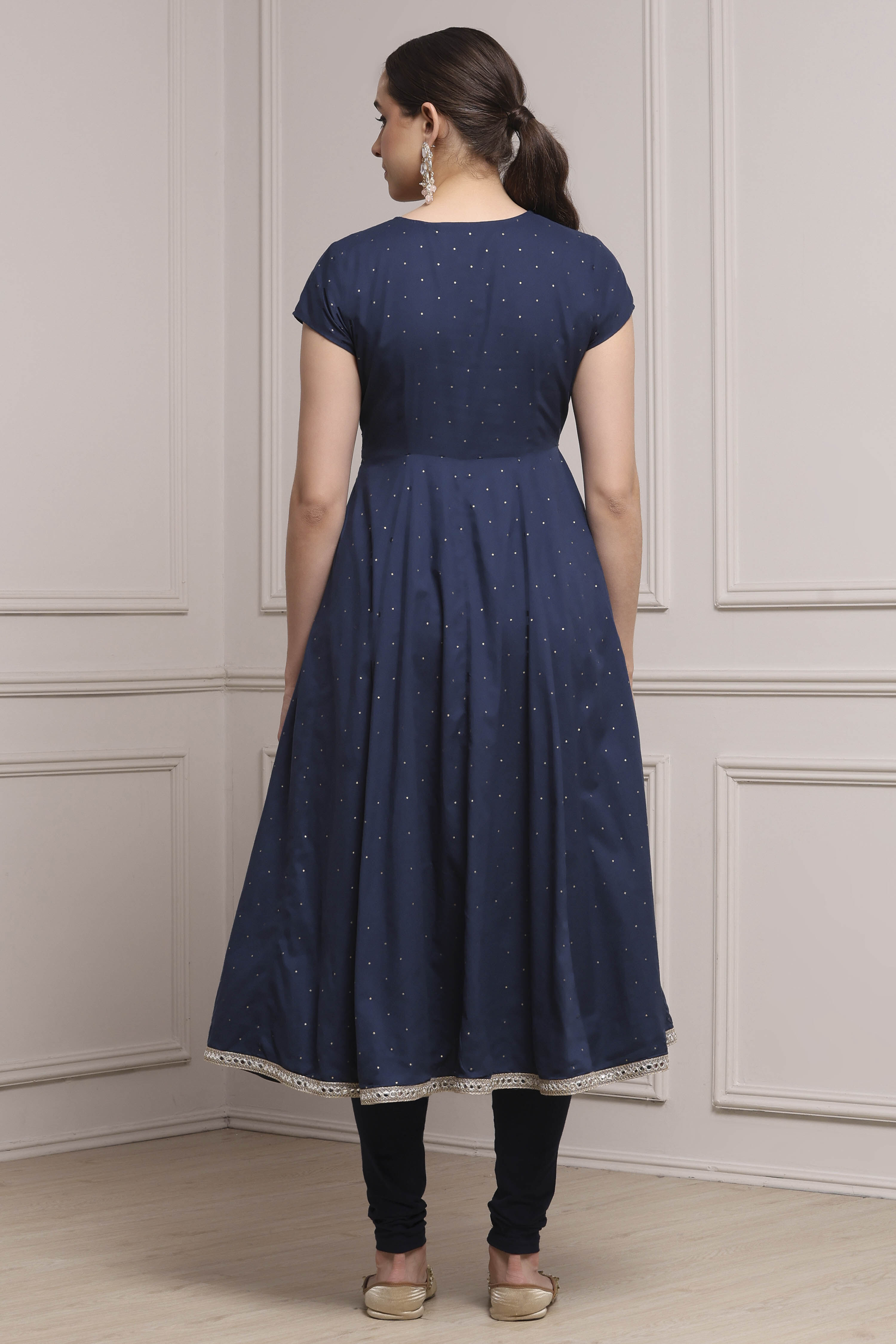 Blue Cotton Printed Lehenga Set image number 3