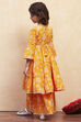 Blue Cotton Tiered Suit Set image number 4