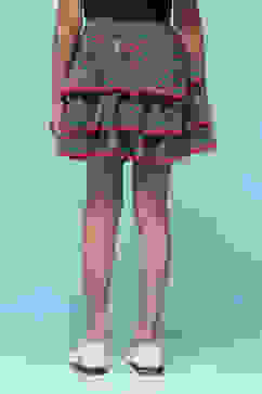 Blue Polyester Printed Short Skirt image number 4