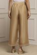 Gold Polyester Straight Dyed Palazzo Pants image number 5