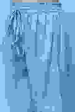 Blue Printed Cotton Kurta With Pants & Printed Scarf.  image number 2