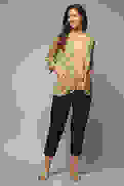 Mud Ochre LIVA Printed Jacket image number 0