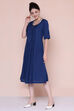 Mustard Cotton A-line Flax Solid Kurta Dress image number 2