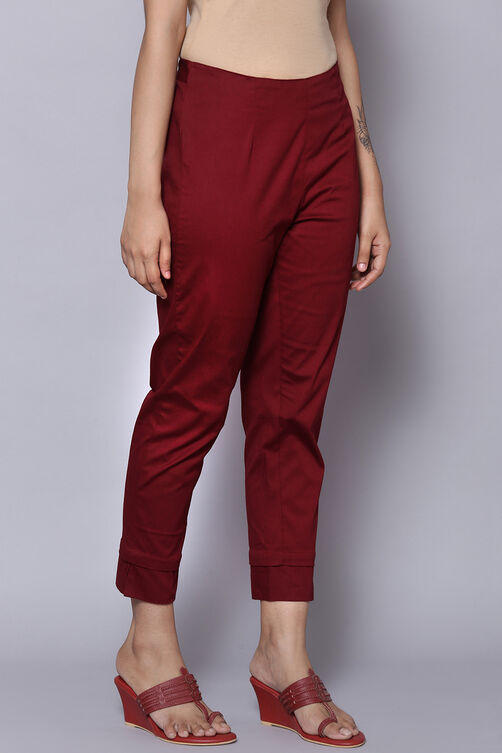 Black cotton lycra Pants image number 2