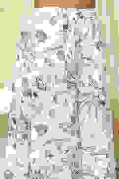 Off-White and Blue Cotton Flared Kurta Set image number 2