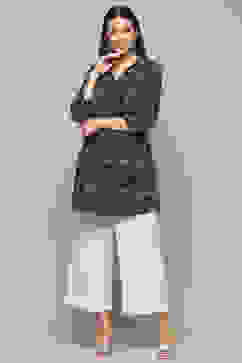 Indigo Rayon Straight Kurti image number 0