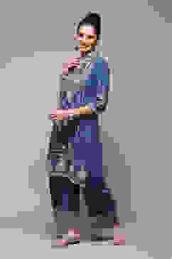 Slate Blue LIVA Straight Solid 2 Piece Set image number 3