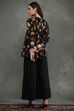 Rohit Bal Cream-Colored Silk Chanderi Floral Printed Gathered Co-ord Set image number 4
